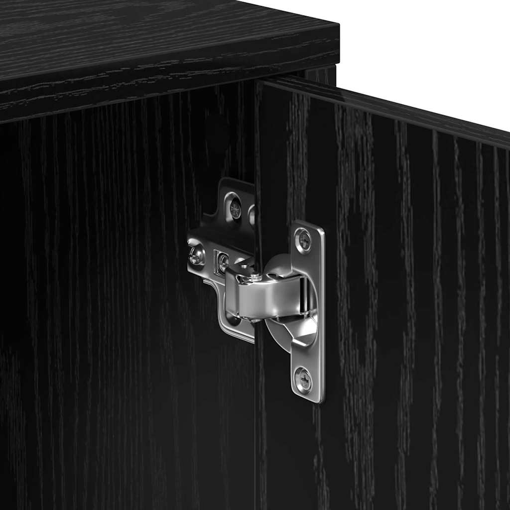 Hochboard 2 pcs Schwarz Eichen-Optik 60 x 31 x 70 cm
